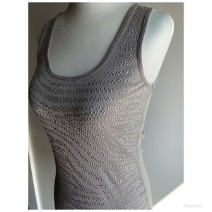 Express gray tank top w/ silver studs